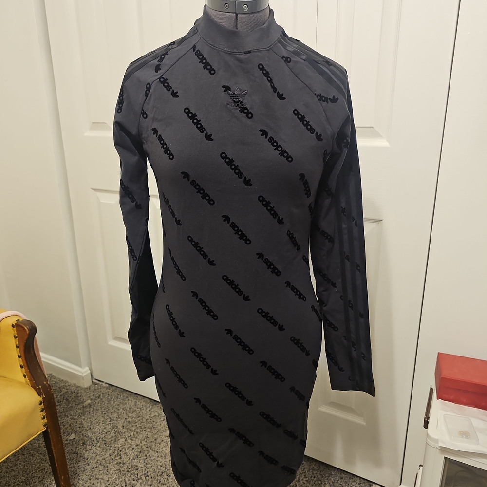 adidas Originals Black Long Sleeve Dress